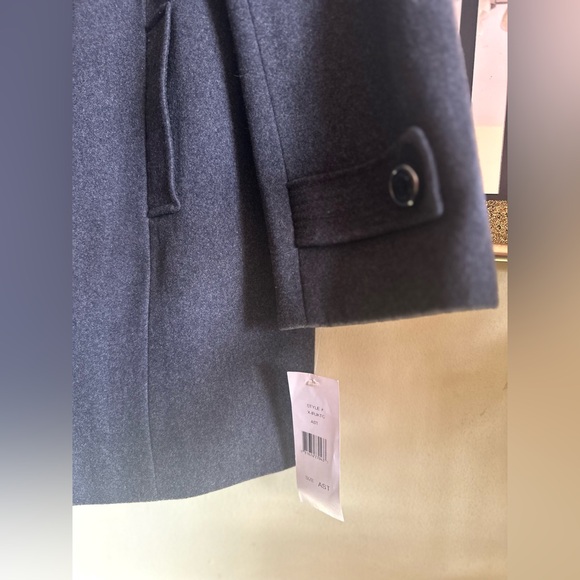 Kenneth Cole New York Plus SizeGrey Pea Coat Jacket - Picture 2 of 5